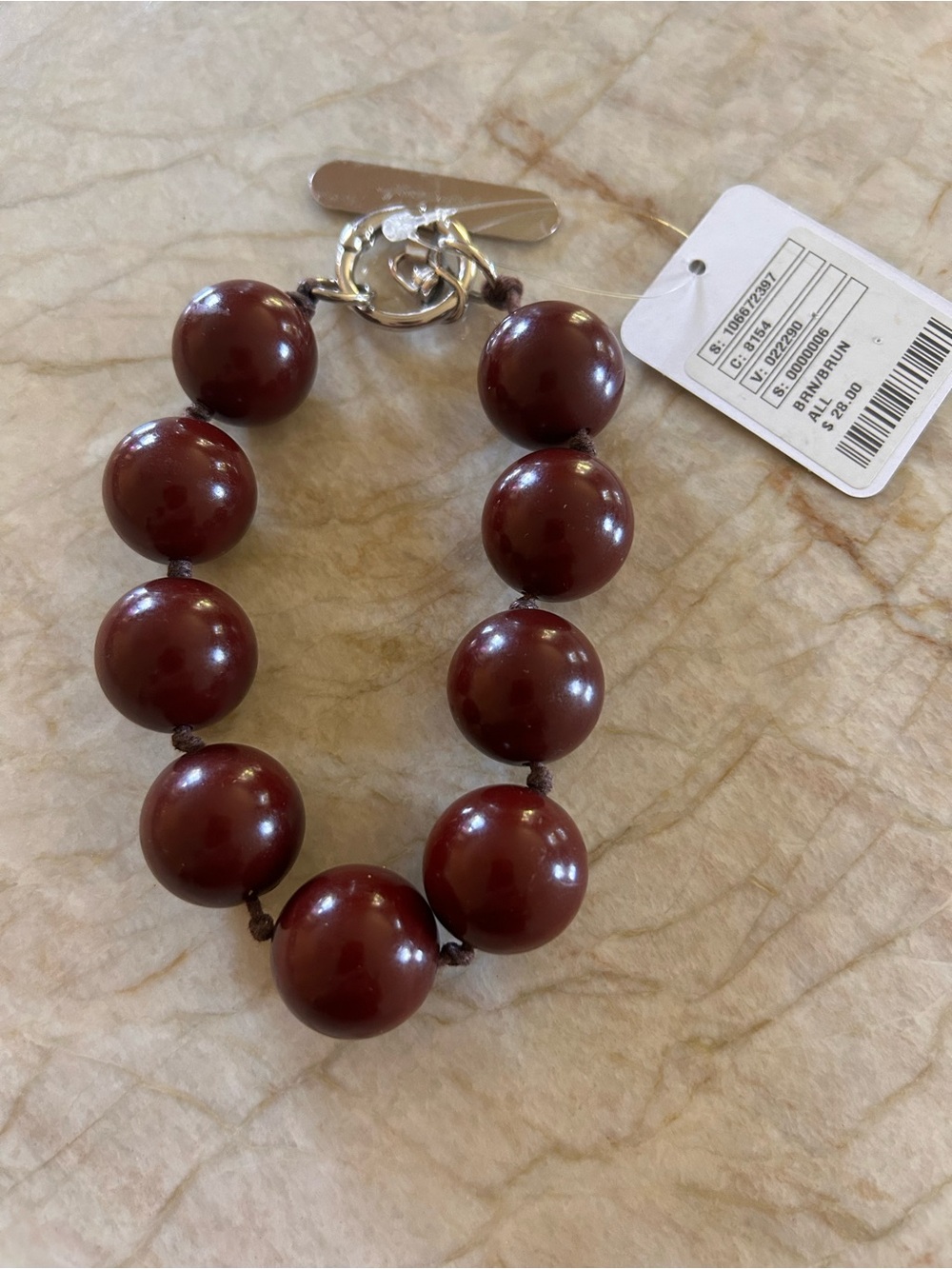Free People Round Bead Dark Brown